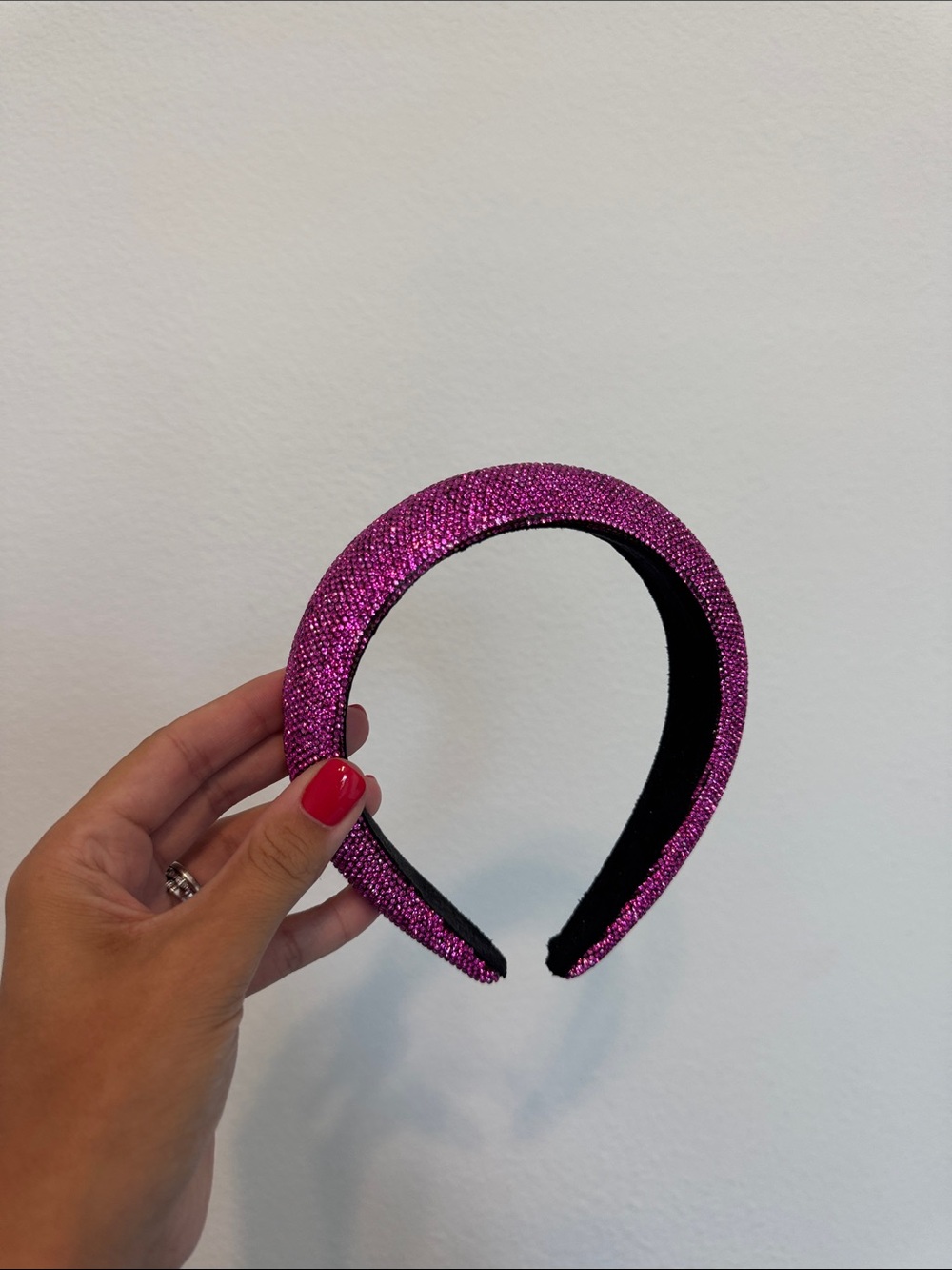 Amazon Hot Pink Rhinestone Padded Headband